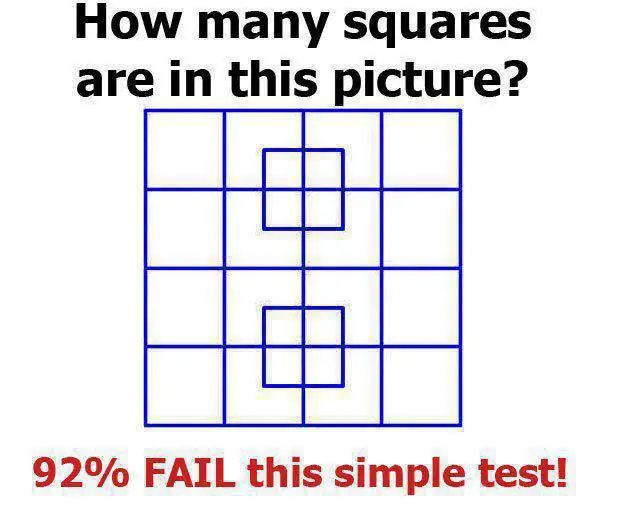 Visual Puzzle – How many squres