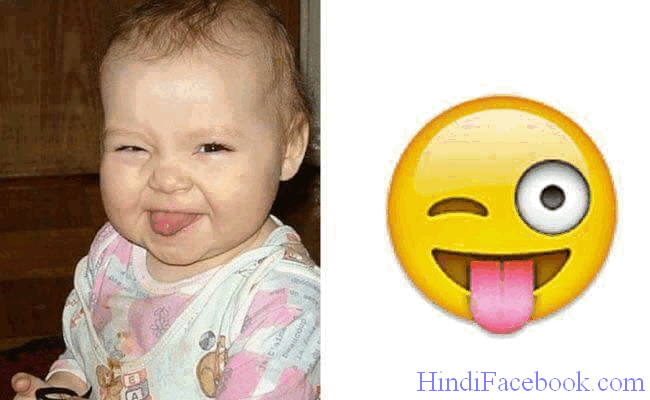 A  Real baby Emoticons – Tounge