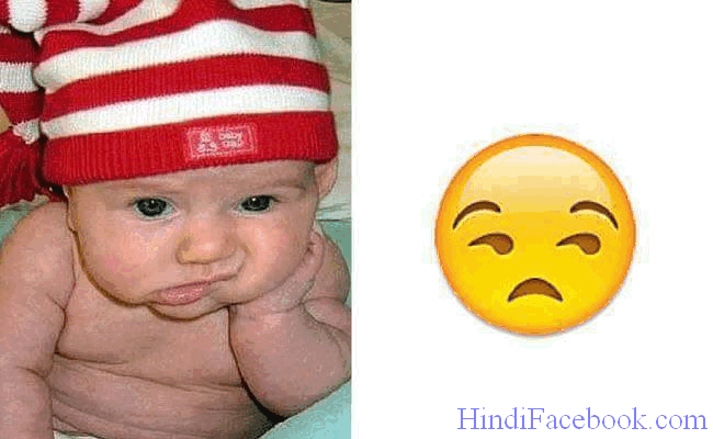 Real baby emoticons – sad baby